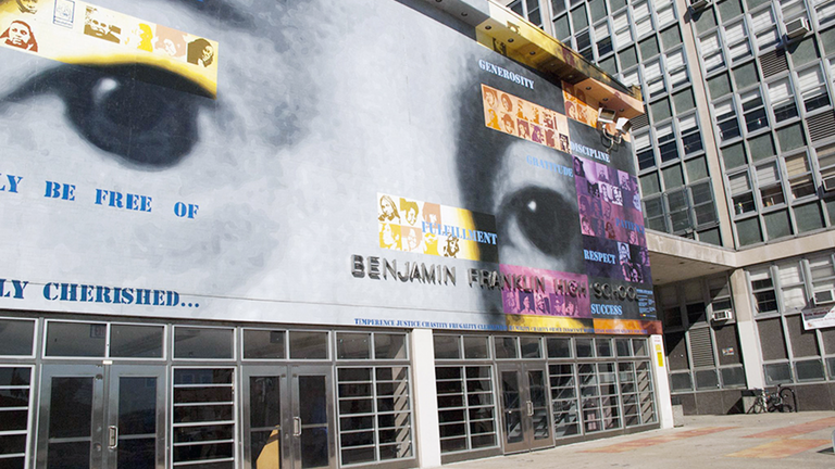 Benjamin Franklin High School in Philadelphia is one of the schools that has been closed because of asbestos hazards.