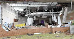 Damage from tornado at North Central High School in Kershaw County, S.C. Damage from tornado at North Central High School in Kershaw County, S.C.