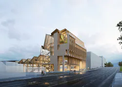 Rendering of planned Anthony Timberlands Center for Design and Materials Innovation. Rendering of planned Anthony Timberlands Center for Design and Materials Innovation.