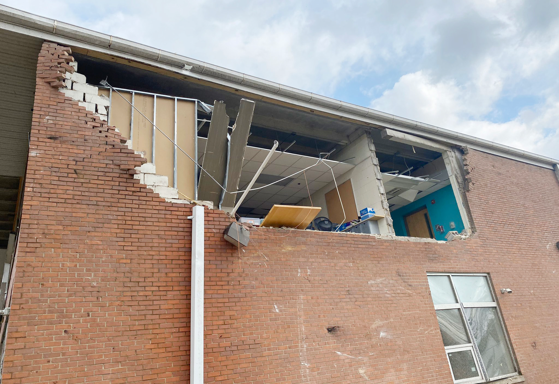 Robert Churchwell Elementary in Nashvillle has sustained significant tornado damage.