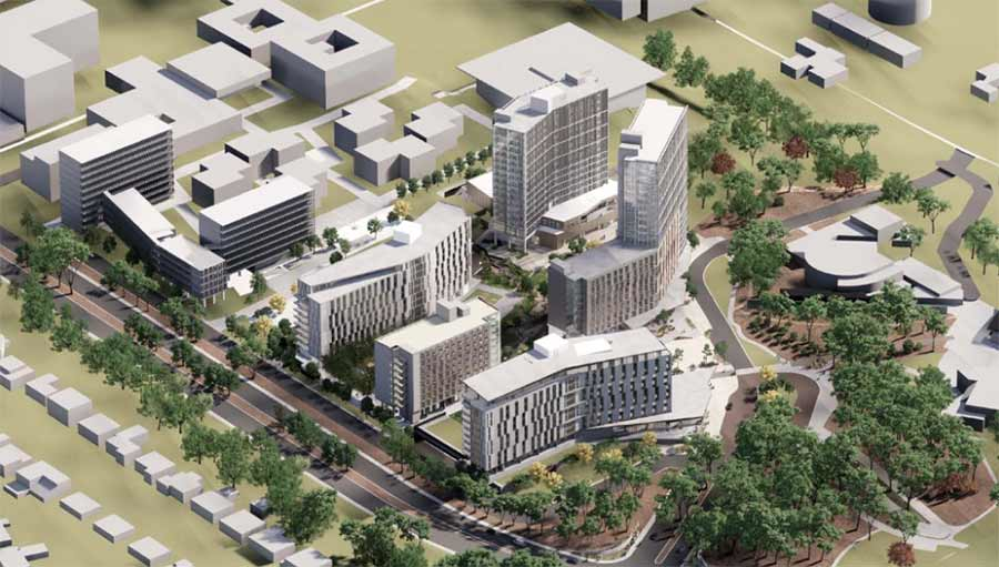 Rendering of the Future College Living and Learning Neighborhood at UC San Diego