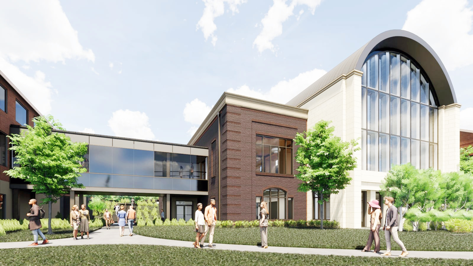 Rendering of a dining hall planned for the Pembroke School in Kansas City, Mo.