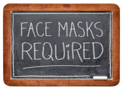 Face masks required sign Face masks required sign