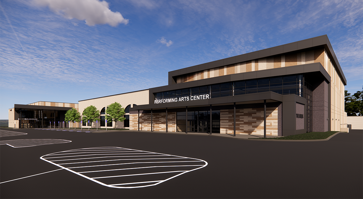 Rendering of the new Indian Creek High School auditorium