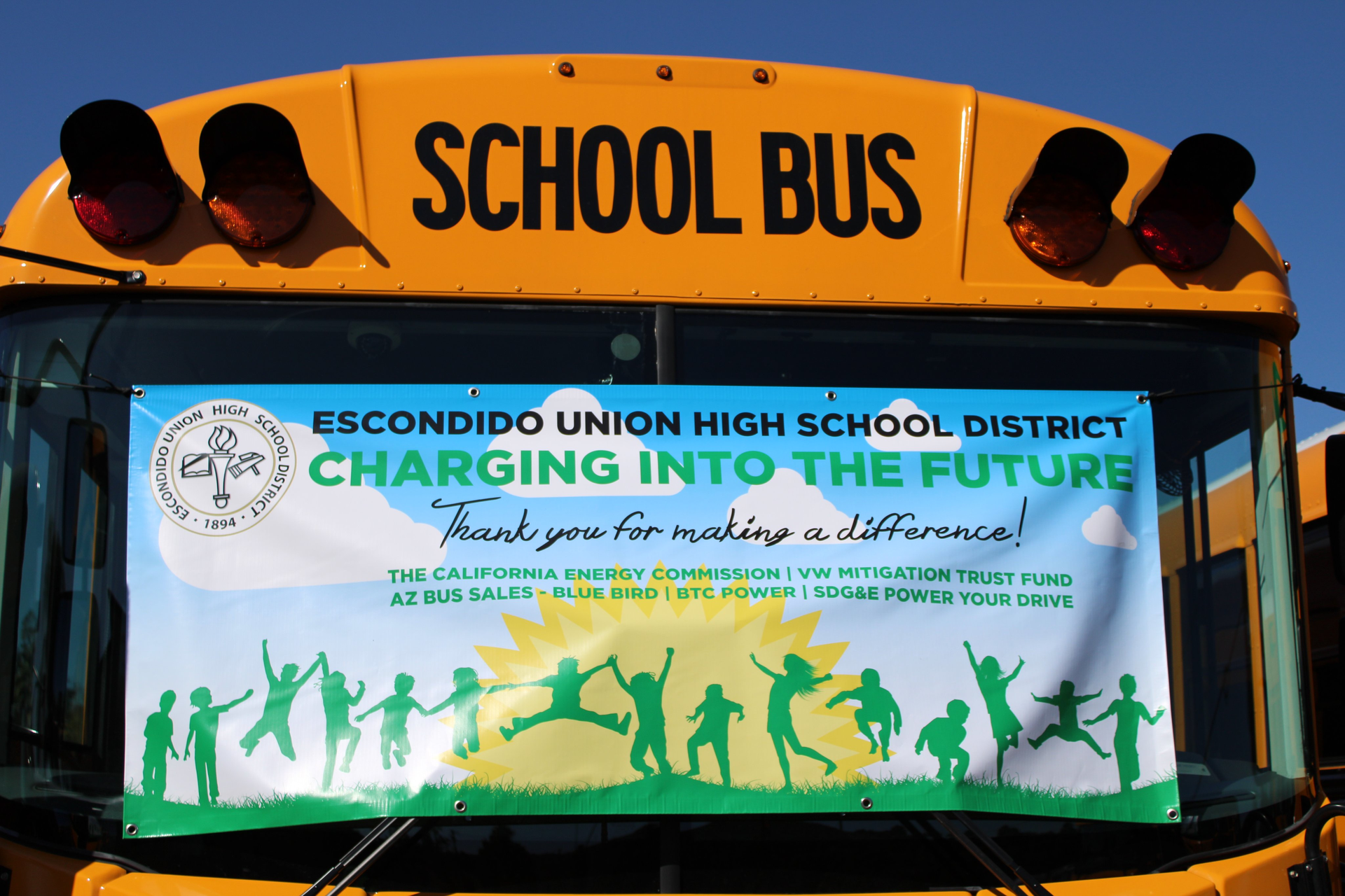 Escondido (Calif.) school district electric school bus