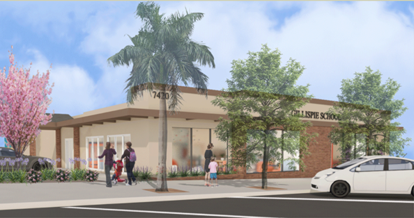 Rendering of the sandbox expansion for Gillispie School