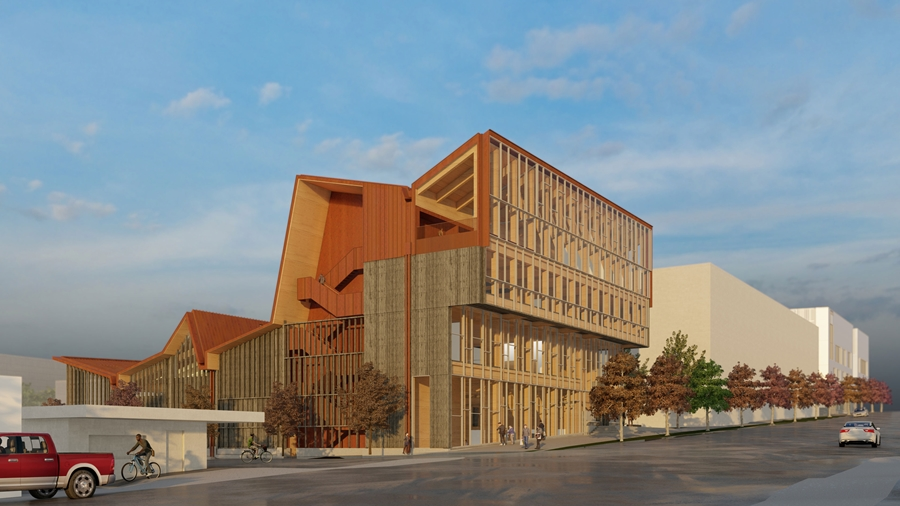 Anthony Timberlands Center for Design and Materials Innovation rendering