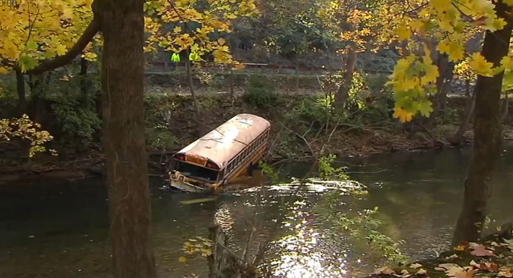 Easton Area (Penn.) school district bus crash scene