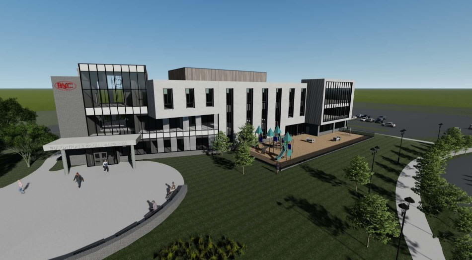 Reading Area Community College child center rendering