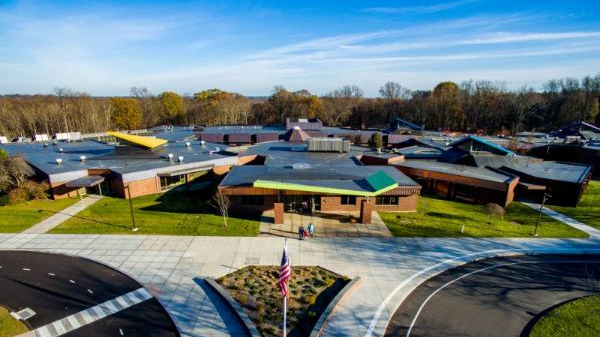 Aerial shot of Miller-Driscoll elementary