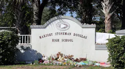 Memorial display outside of Marjory Stoneman Douglas High School Memorial display outside of Marjory Stoneman Douglas High School