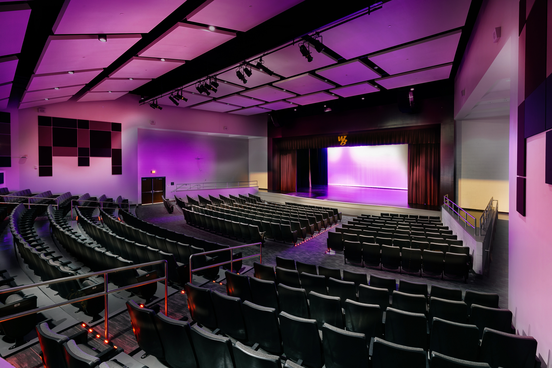 The performing arts center at Whale Branch Early College High School in Seabrook, S.C., provides opportunities for community use and a venue for touring musical and theatrical productions.