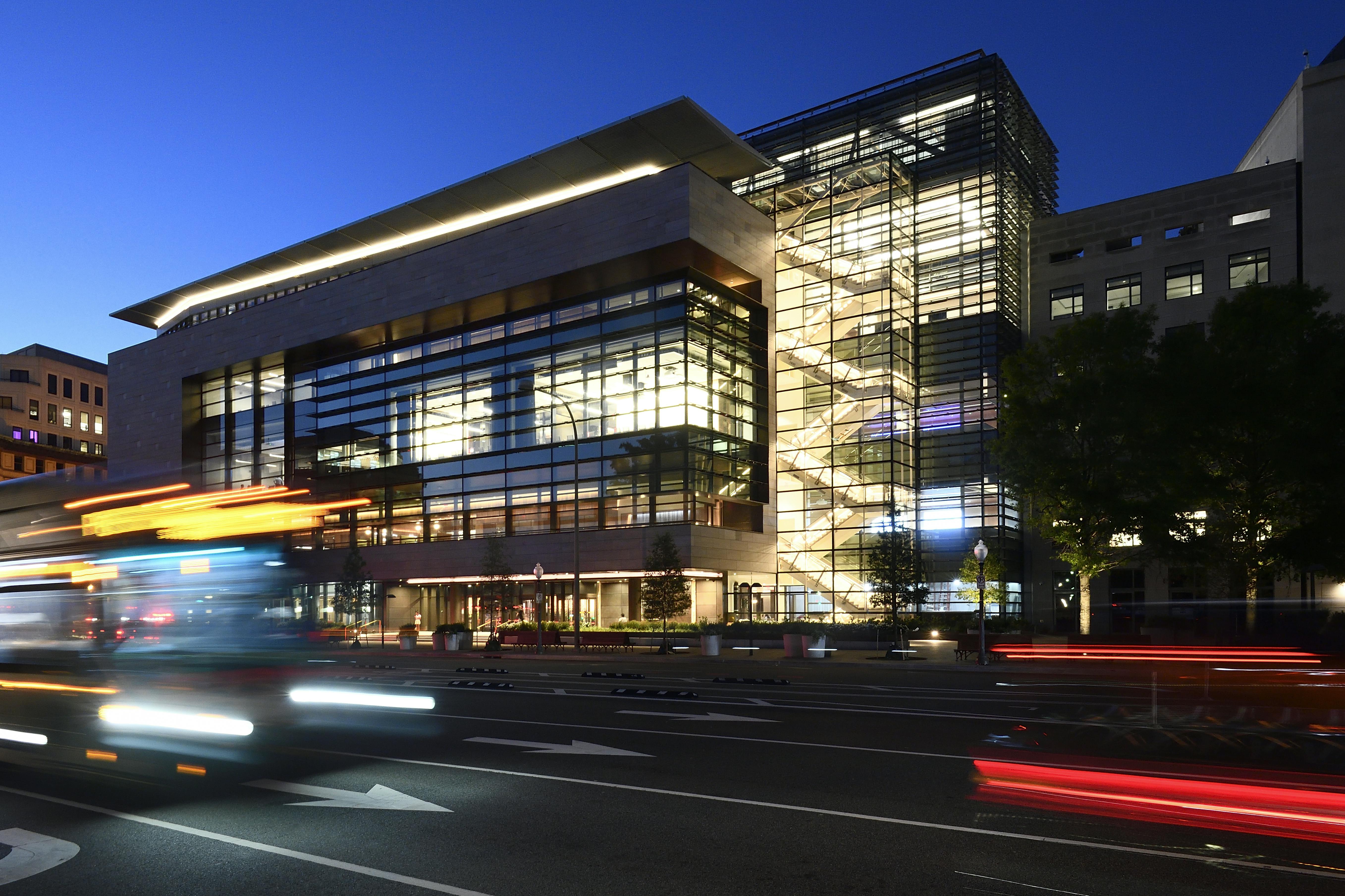 The Johns Hopkins University Bloomberg Center opened in Washington, D.C., in October 2023.