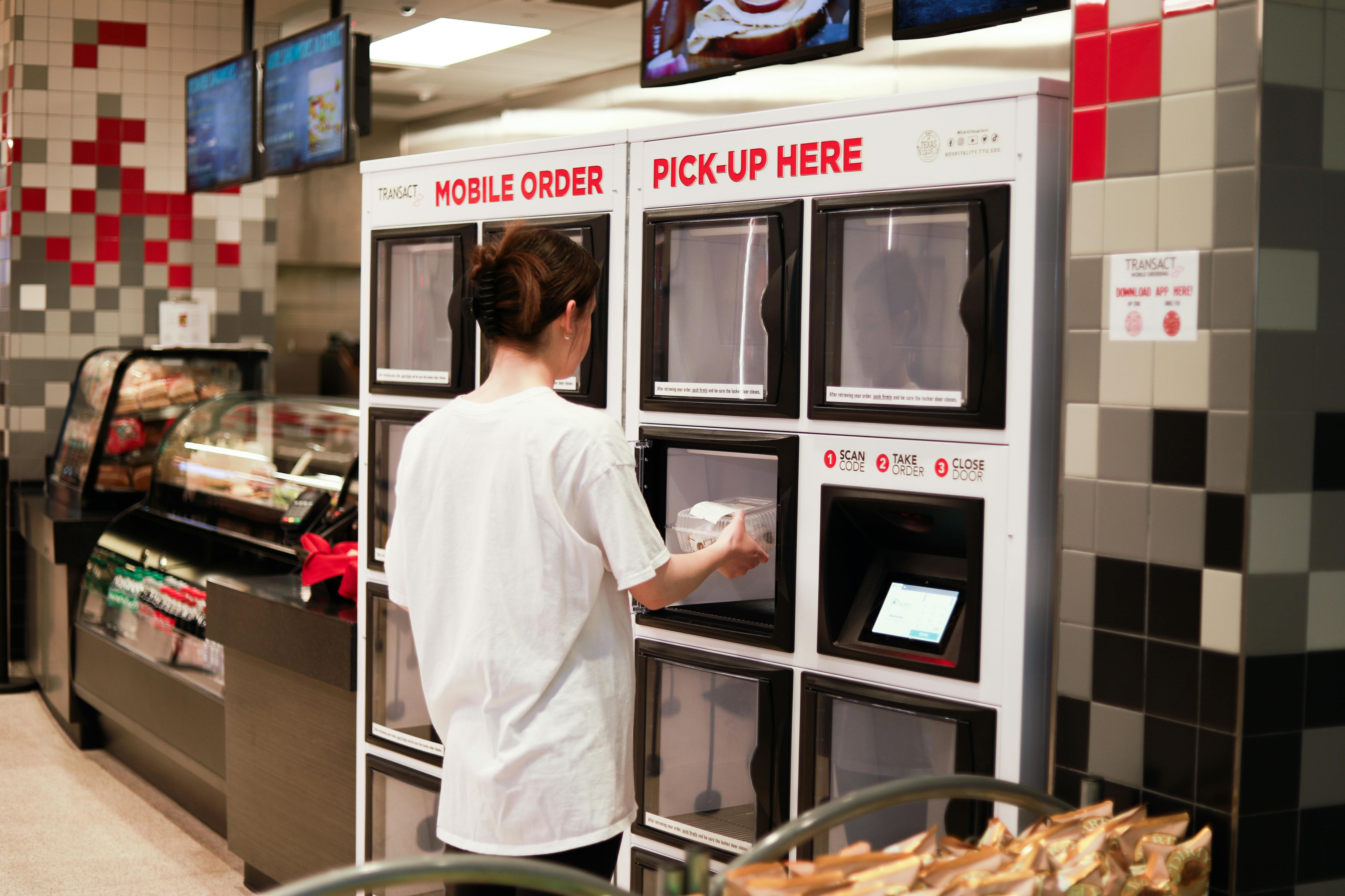 Smart food lockers enable campus dining operations to provide food more safely by minimizing the number of workers who interact with an order.