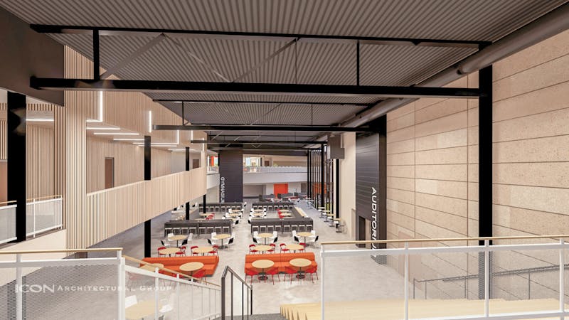 Rendering of planned expansion at Dickinson High School.