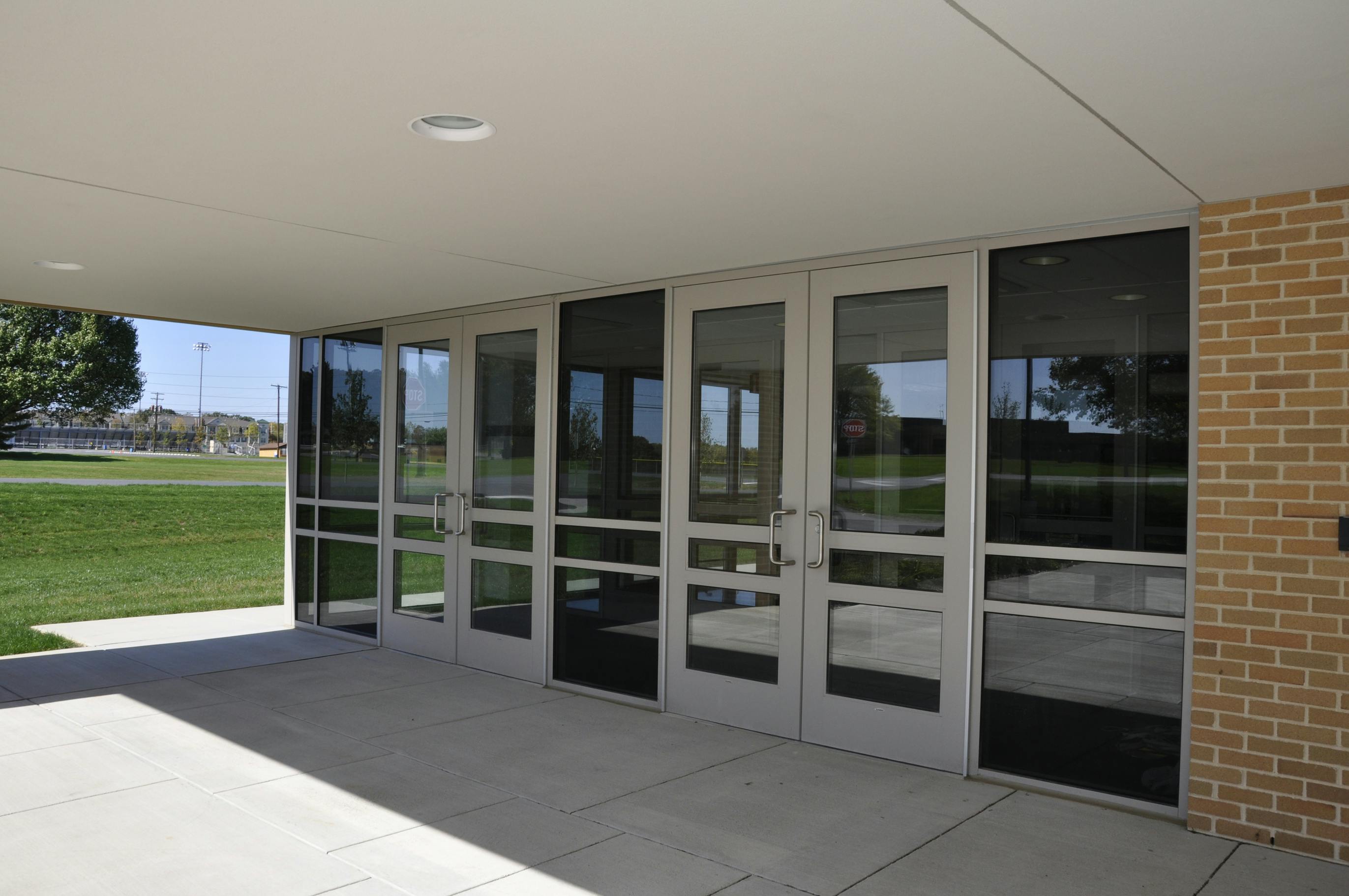 A school's exterior doors should be electronically monitored to indicate whether the door is open or closed.