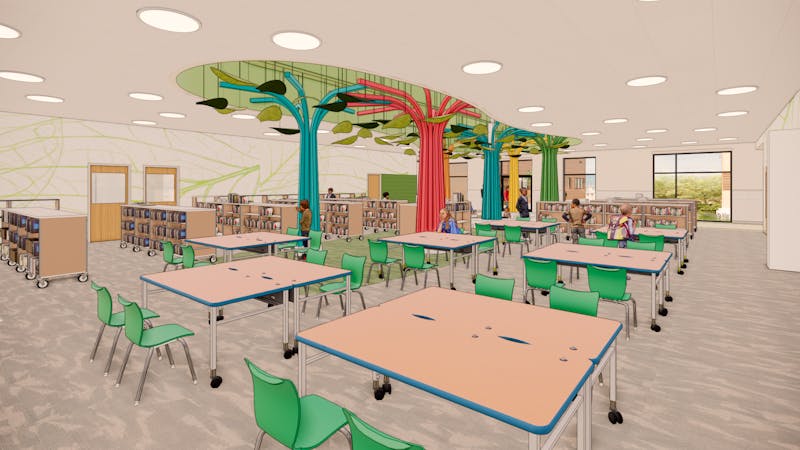 elementary library rendering