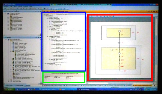 Using the Invensys Operations Management Substation Automation Configuration (SAC) product, the engineer can import a single-lin