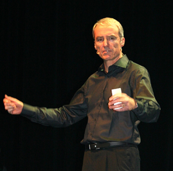 Michel Crochon, Executive Vice President and leader, Automation Group, Schneider Electric, during his keynote address.