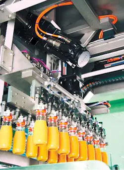 This highly synchronized bottle-filling machine from SIG Asbofill stops motion without cutting power to the controller and upset This highly synchronized bottle-filling machine from SIG Asbofill stops motion without cutting power to the controller and upset