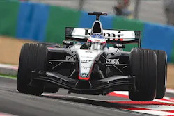 Rapid transfer of engine data is moving into the Formula One racing circuit. Rapid transfer of engine data is moving into the Formula One racing circuit.