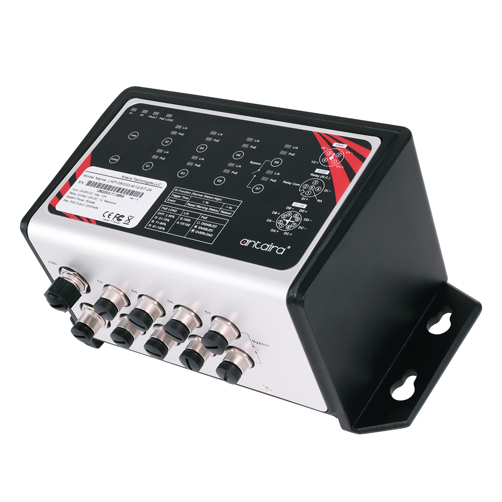 Antaira&rsquo;s LNP-0800G-M12-67-24 Layer 2 unmanaged series switch offers dependability and ease-of-use functionality in harsh indust