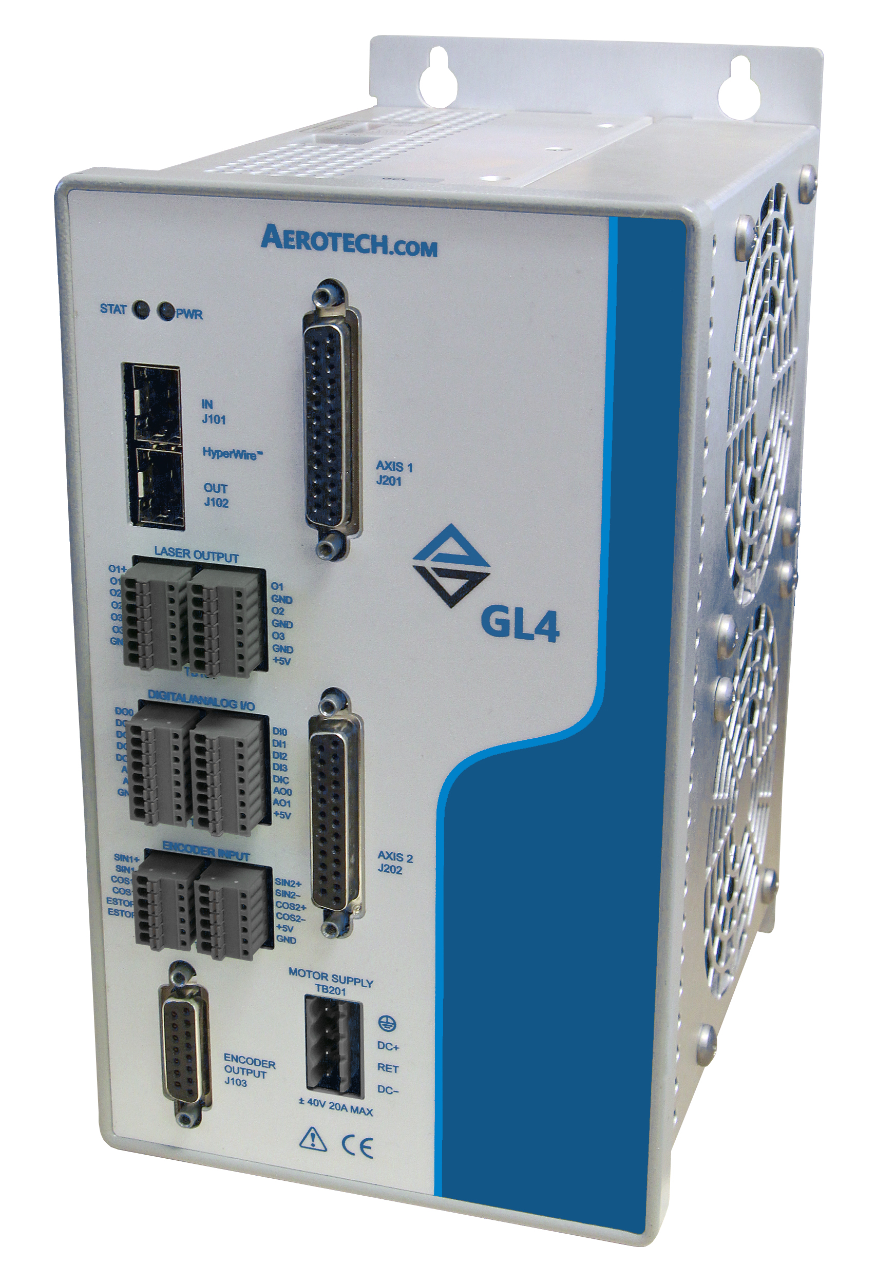 Aerotech&rsquo;s GL4 scanner controller features full state feed-forward, 192 kHz servo rates and look-ahead-based velocity control.