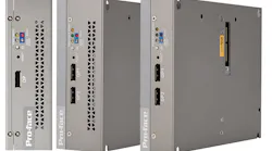 The PS5001B industrial PC from Pro-Face can be mounted easily to any PS5000 series display. The PS5001B industrial PC from Pro-Face can be mounted easily to any PS5000 series display.