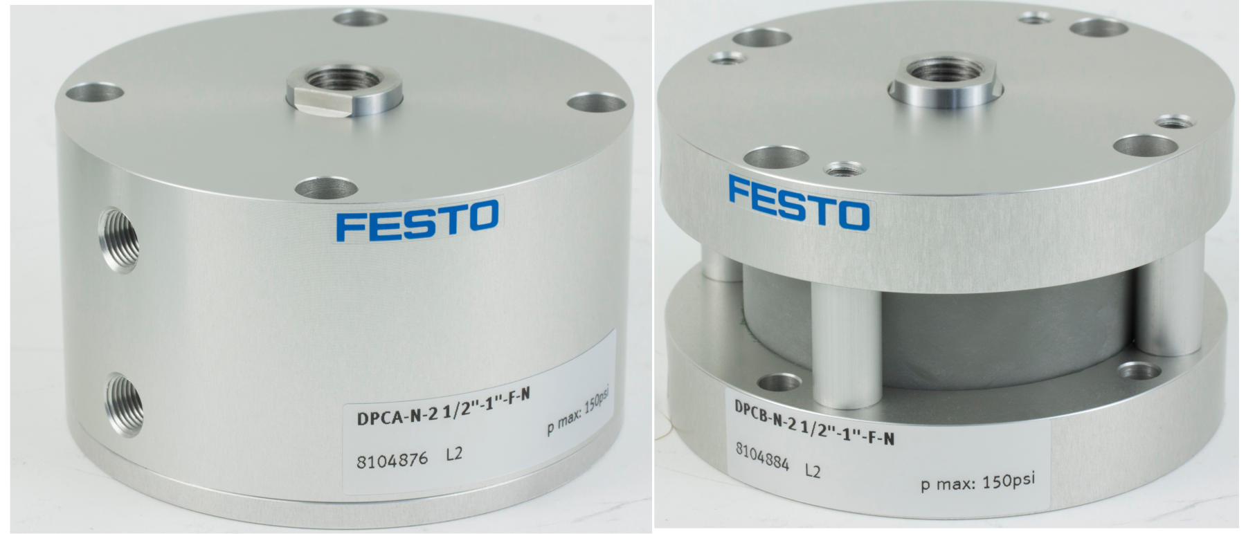 Festo&rsquo;s aluminum-body DPCA cylinders are for new systems, while composite-body DPCB cylinders are for MRO applications.