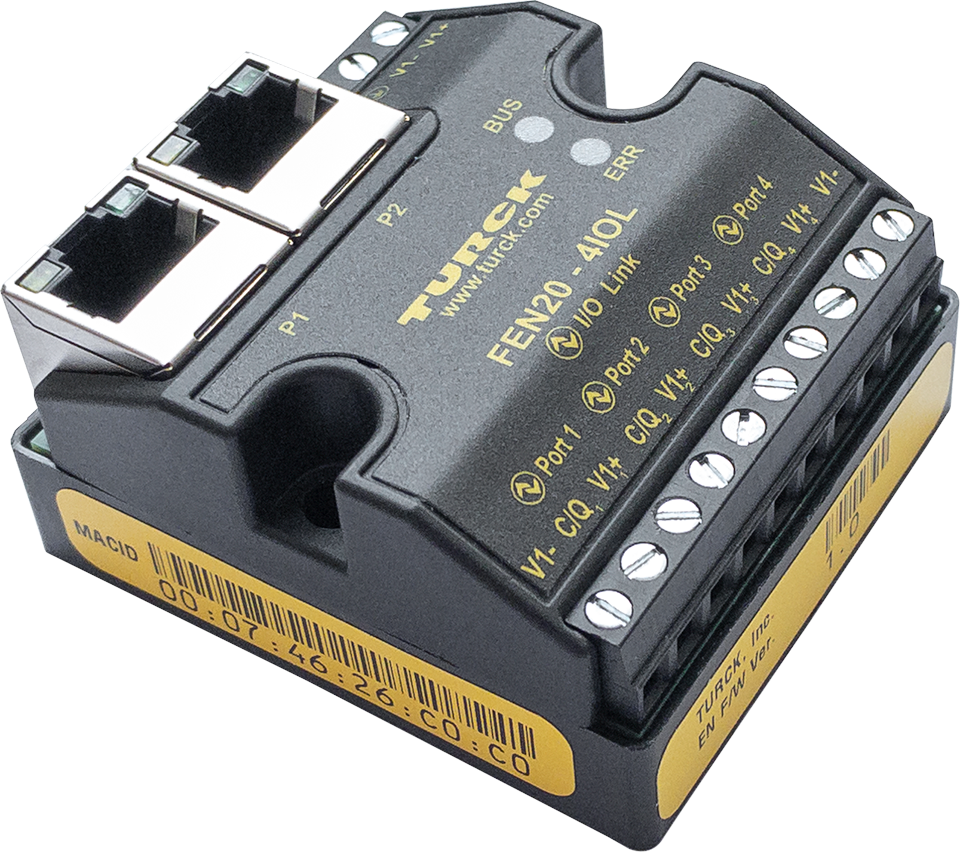 Turck&rsquo;s FEN20-4IOL improves device configuration, monitoring and replacement in a wide range of industrial applications.