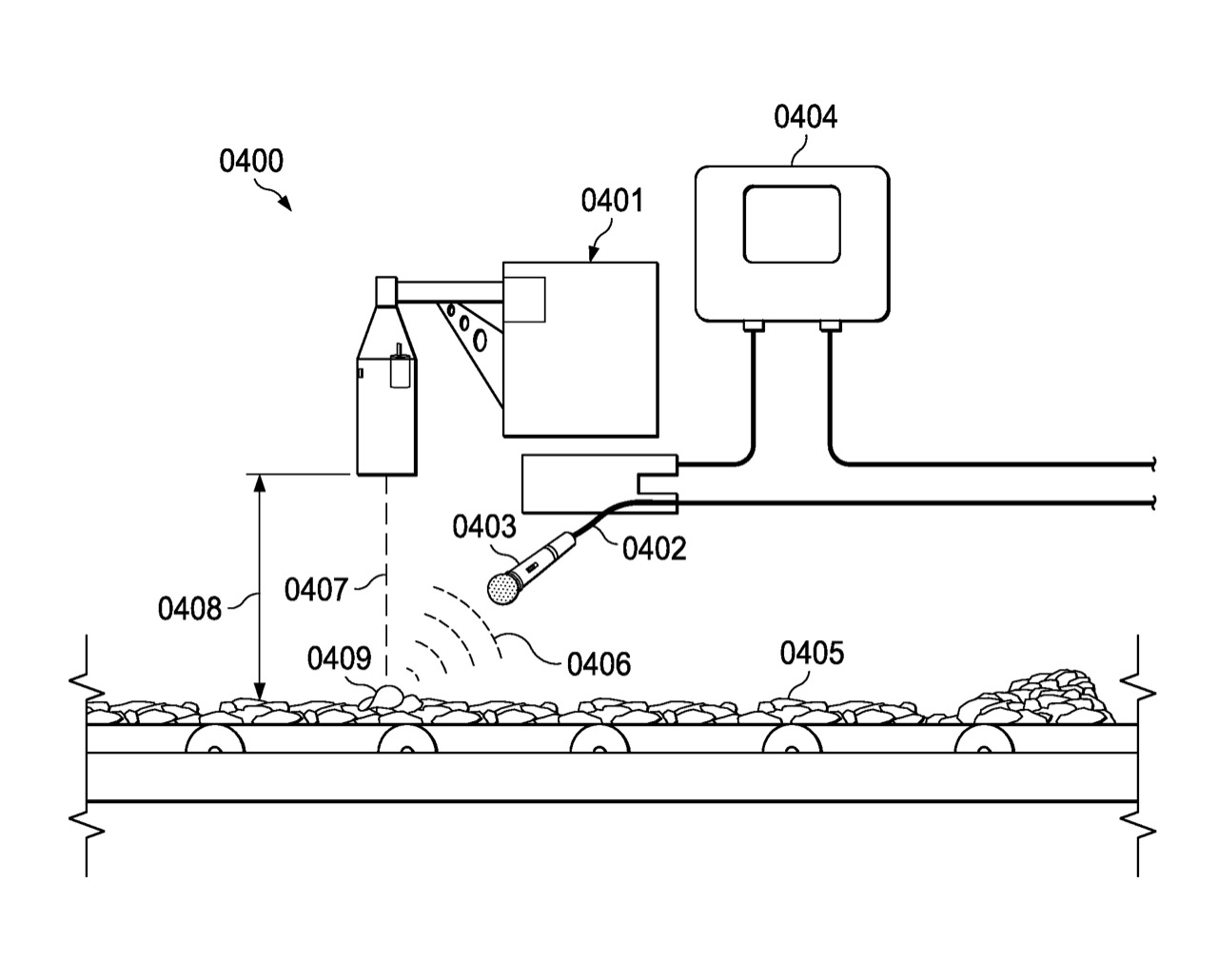 A diagram from the patent depicting a system for quantitative measurement of texture attributes.