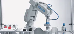 Example of a Festo articulated robot. Example of a Festo articulated robot.