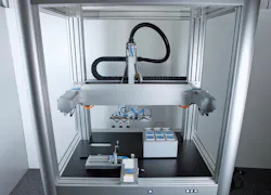 Example of a cartesian robot. Example of a cartesian robot.