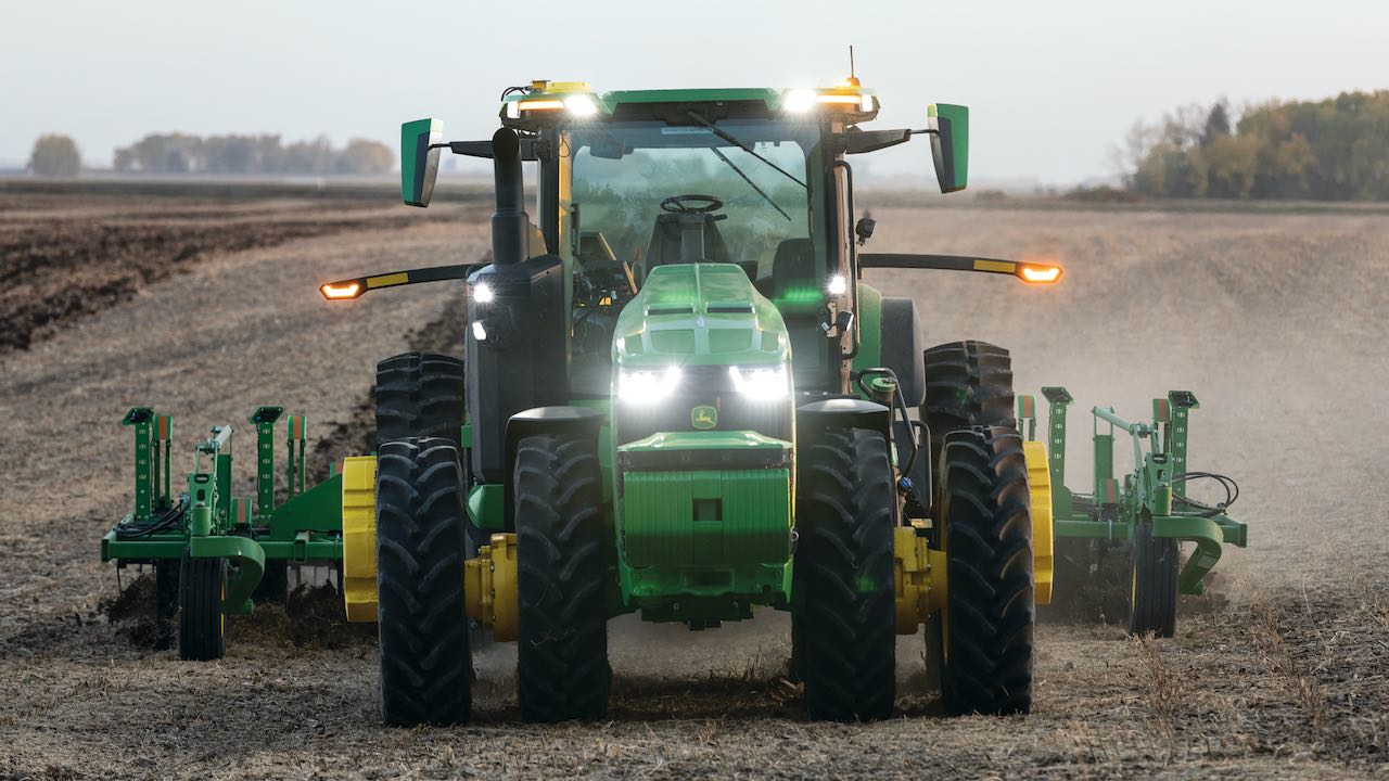 John Deere's 8R autonomous tractor.