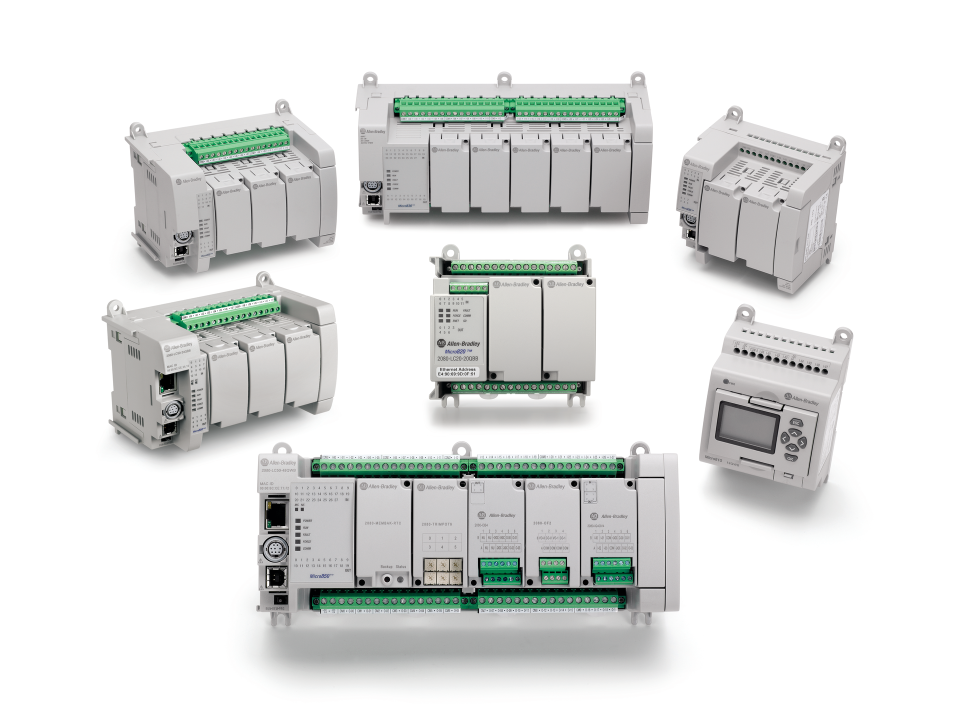 Allen-Bradley Micro820 programmable logic controllers.