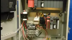 A control cabinet created by Versatech for Agri-Fab featuring Mitsubishi Electric technology. A control cabinet created by Versatech for Agri-Fab featuring Mitsubishi Electric technology.