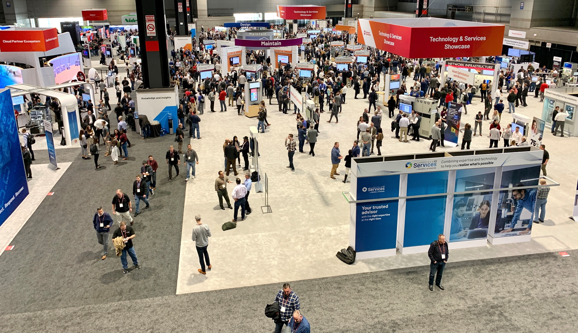 Attendees roam the show floor at Rockwell Automation's 31st annual Automation Fair in Chicago.