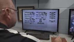 John Smith, director of the New Freedom wastewater treatment plant, monitors remote data via Profinet communications. Photo Courtesy: Phoenix Contact John Smith, director of the New Freedom wastewater treatment plant, monitors remote data via Profinet communications. Photo Courtesy: Phoenix Contact
