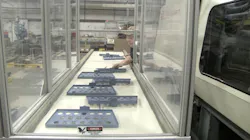 Injection molded parts on the production floor at Vital Plastics. Injection molded parts on the production floor at Vital Plastics.