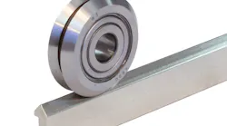 DualVee guide wheel and track. DualVee guide wheel and track.