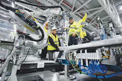 Panel parts are clamped in pneumatically actuated devices and welded, controlled by Festo’s CPX/VTSA valve manifolds. Evert Forsberg (left), Lars Kreutner (right), both from Scania, and Leif Lindahl (center) from Festo. Panel parts are clamped in pneumatically actuated devices and welded, controlled by Festo’s CPX/VTSA valve manifolds. Evert Forsberg (left), Lars Kreutner (right), both from Scania, and Leif Lindahl (center) from Festo.