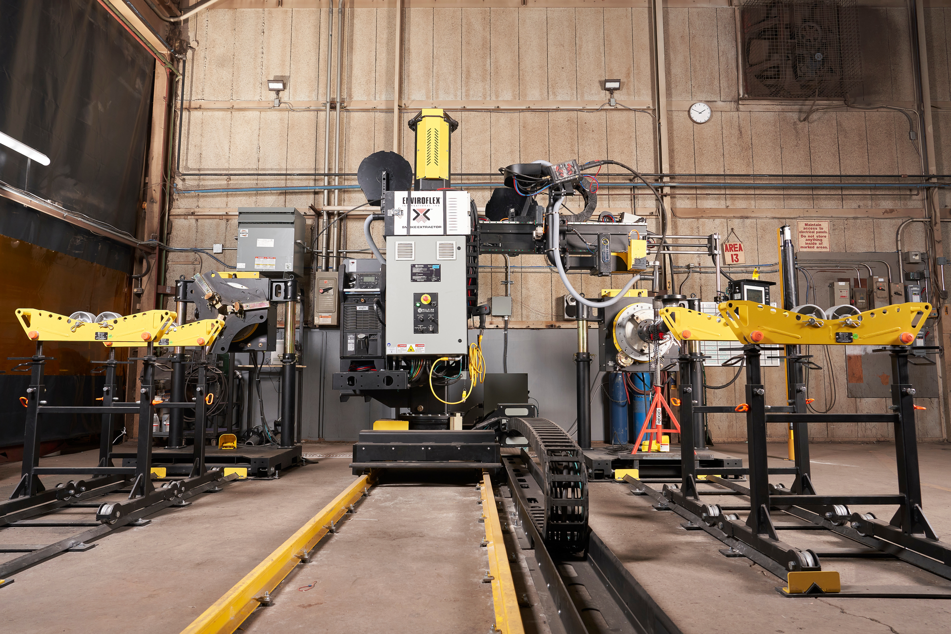 LJ Welding Automation&rsquo;s Pipe Titan pipe welding system leverages IO-Link for greater sensor communications flexibility. Source: Beckhoff Automation