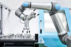The UR30 in a machine tending application. Source: Universal Robots. The UR30 in a machine tending application. Source: Universal Robots.