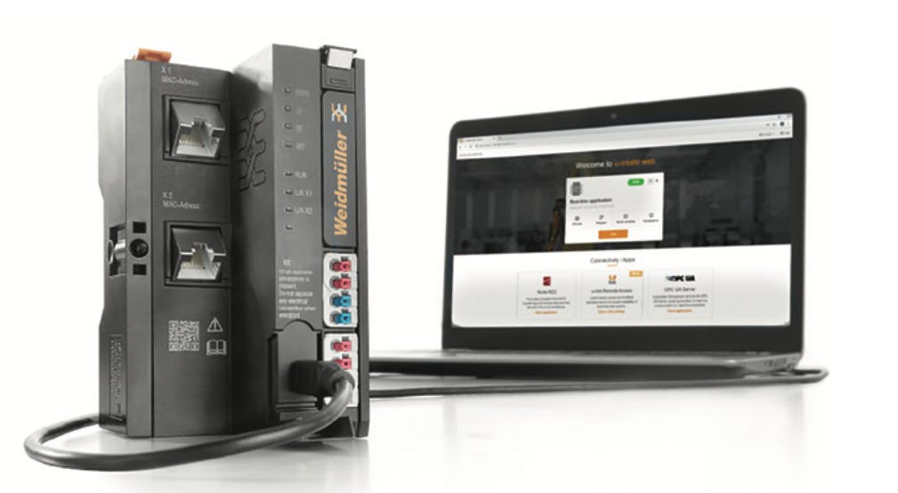 The u-control 2000 compact control system compatible with u-OS. Source: Weidm&uuml;ller