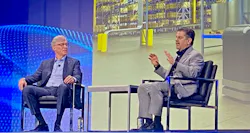 Rockwell Automation's Blake Moret (left) and Nvidia's Rev Lebaredian at Automation Fair 2024. Rockwell Automation's Blake Moret (left) and Nvidia's Rev Lebaredian at Automation Fair 2024.