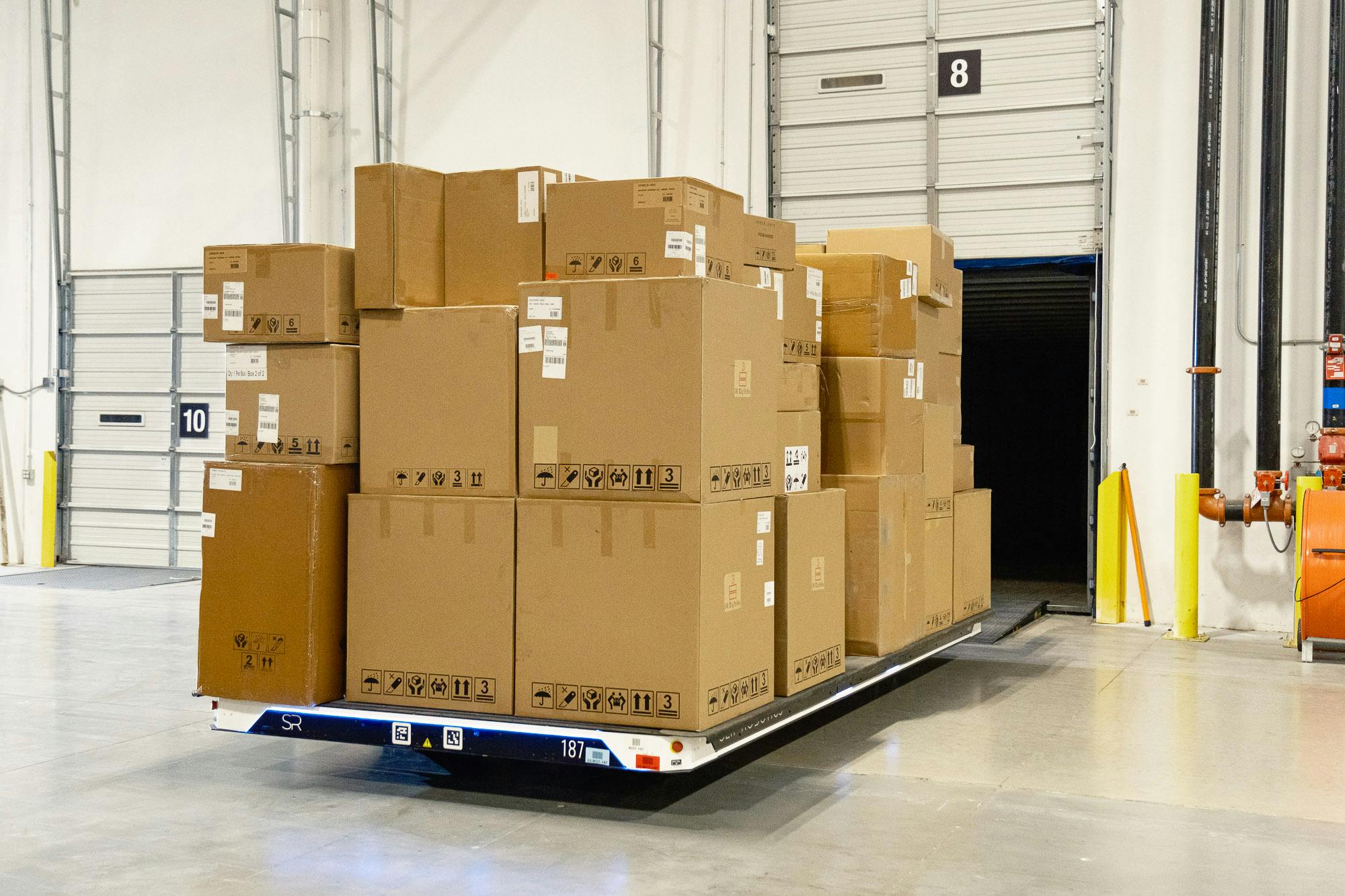 Slip Robotics SlipBot preparing to load trailer