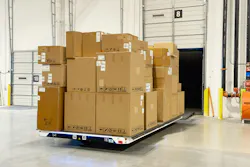 Slip Robotics SlipBot preparing to load trailer Slip Robotics SlipBot preparing to load trailer