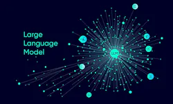 Illustration of abstract stream information with cyan line and dot Illustration of abstract stream information with cyan line and dot