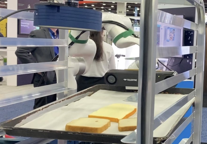 Robot equipped with Teledyne Vision Solutions' Bumblee X 3D vision system