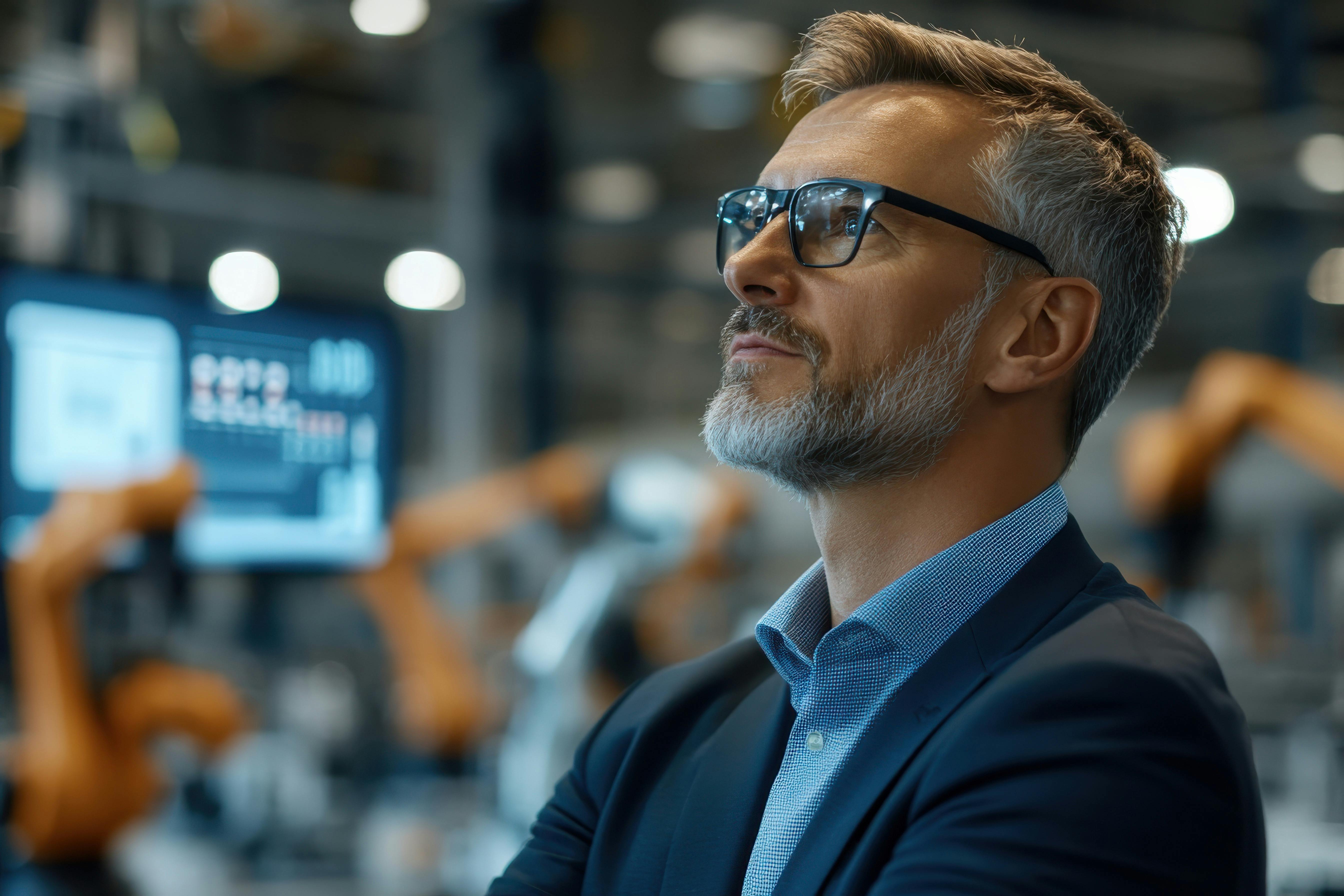 manufacturing executive contemplates current state of operations